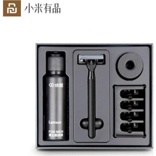 Original New Youpin 8 in1 A Sets Men Razor Lemon Flavor 7 in 1 Sets Magnetic Replace the Clip Best Gift For Man