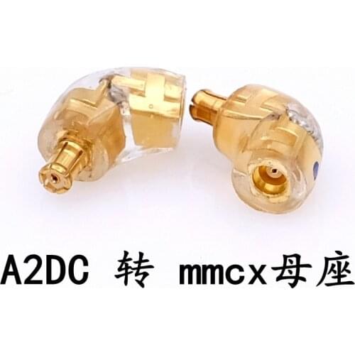 Pair Headphone Plug for A2DC Male to MMCX Female Converter Adapter