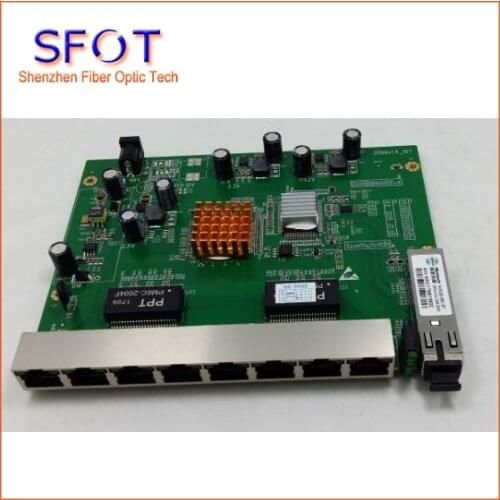PCB board, PD with 8 ethernet ports, reverse POE optical network EPON ONU, 8 ports PCB board