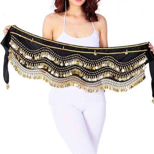 Sexy Egyptian Belly Dance Hip Scarf Indian Dance Hip Scarves Performance Wear Costumes Bellybelt Dance Practice Belt