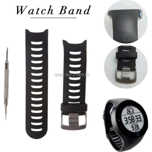 Replacement Wristband Watch Band For Garmin Forerunner 610 Smart Watch Strap Rubber Watchband Black TPU Bracelet for Men Women
