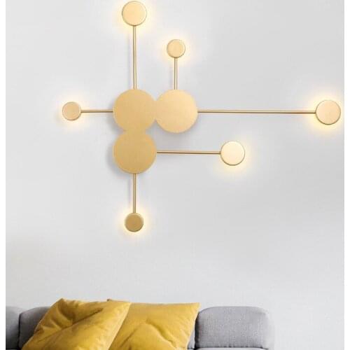 Modern minimalist designer living room background wall decoration wall lamp simple personality bedroom bedside lamp
