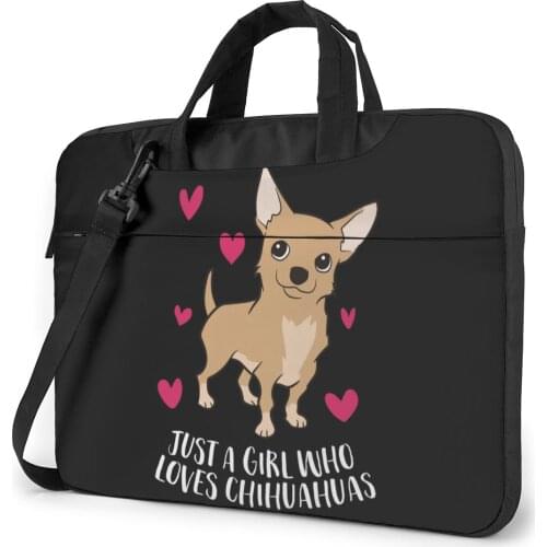 Chihuahua Laptop Bag Case Bike Messenger Computer Bag Protective Fashion Laptop Pouch