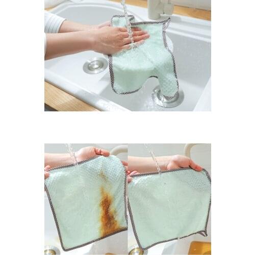 Super Absorbent Towel Microfiber Kitchen Cleaning Washing Rag Bowl Glass