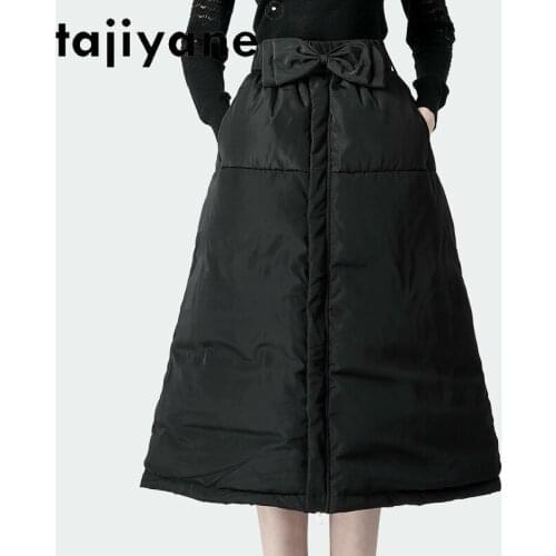 2021 Womens Skirts White Duck Down Skirt Women High Waist Skirts Black Female Clothing Korean Style Mujer Faldas TN1469