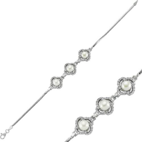 Silver Pearl Women Bracelet