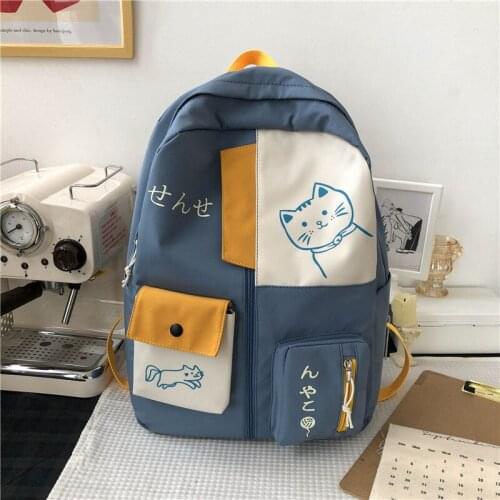 2021 New Sale Women Backpack New Patchwork Female Large Capacity Waterproof Nylon Shoulders School Bag Birthday Gift