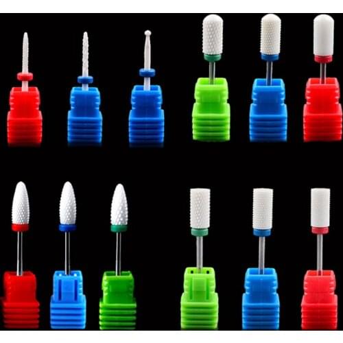 1pc Ceramic Nail Drill Bits Manicure Machine Accessories Rotary Electric Nail Files Manicure Cutter Nail Art Tools