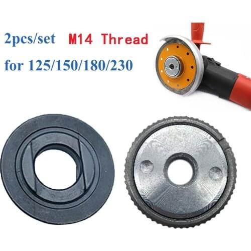 2pcs M14 Spindle Thread Locking Plate Chuck Angle Grinder SDS Quick-release Nut Clamping Self-locking Pressure Plate Nut