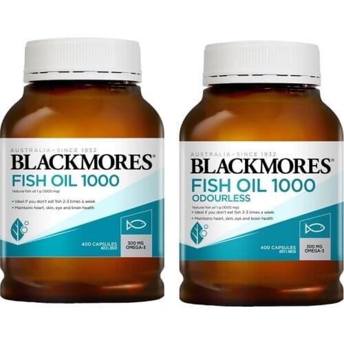 Australia Odourless No Fishy Fish Oil 1000mg 400Capsules Omega 3 Fatty Acid EPA DHA supplement for Heart Brain Joints Eye Vision