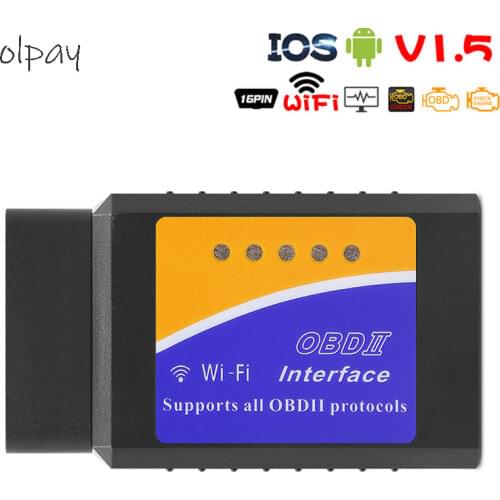 OBD2 car accessories ELM327 Wifi V1.5 PIC18f25k80 Chip Hardware V1.5 Interface ELM 327 OBD2 Diagnostic-tool Work On IOS/Android