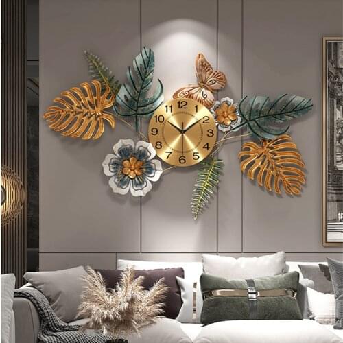 Gold Large Wall Clock Living Room Nordic Creative Digital Wall Clock Modern Silent Orologio Da Parete Wall Clock Home Decor 50WC