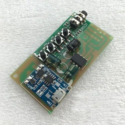 FM radio stereo FM receiver board 76MHZ-108MHz DA2822 1W power amplifier W antenna W Micro usb charging port