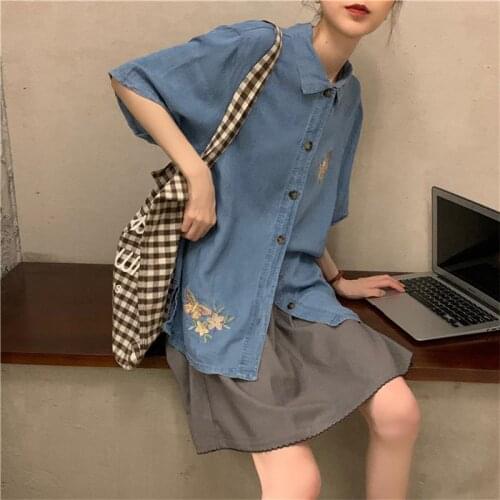 Kokopiecoco Womens Denim Shirts