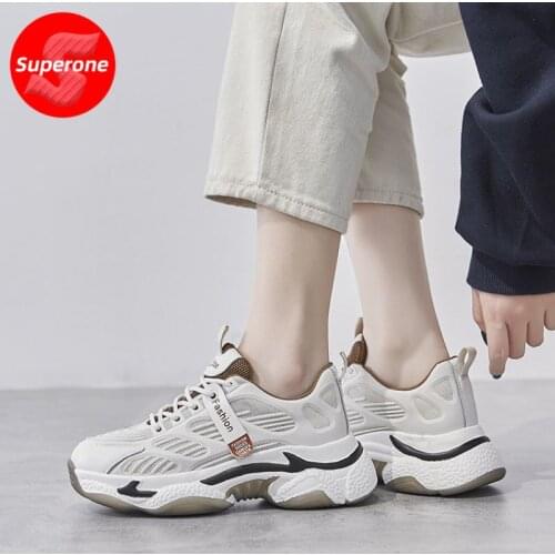 Superone Women Sneakers Mixed Color Cross Strap Fashion Platform Spring Shoes Woman Casual Daily Lady Home Footwear Size 34-39