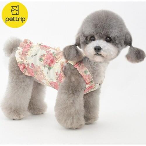 Summer Dog Dress Small Floral Princess Dog Dress For Dogs Skirt Summer Princess Dog Wedding Dresses York Clothes Pet Dress