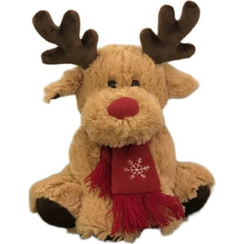 Cute Christmas Elk Doll Baby Soft Plush Toys For Children Sleeping Mate Stuffed Baby Toys For Infants Birthday Gift