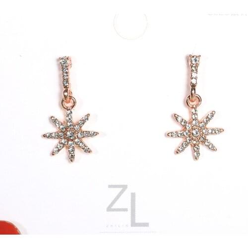 Sweet Girl Earrings Fashion Wild Temperament Octagonal Crystal Net Red Earrings 2020 New Womens Earrings Wholesale Smallearings