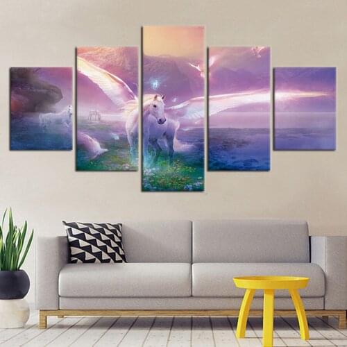 Unicorn life 5 Piece diy Diamond Painting Full Square Round Drill Diamond Embroidery Animal Mosaic craft supplies decor AA2186