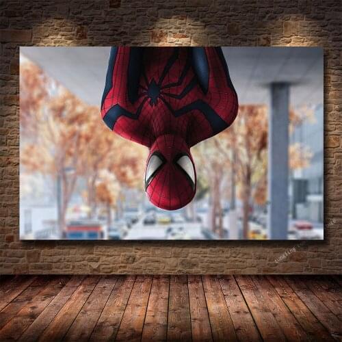 Marvel Spiderman Canvas Painting Color Stitching Comics Prints and Posters Wall Art Pictures for Living Room Decoration Cuadros