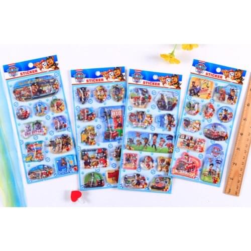 Paw Patrol 3D Stickers for Kids Different Sheets 3D Puffy Bulk Sticker Cartoon Education Classic Toy Children Boys Girl Gifts