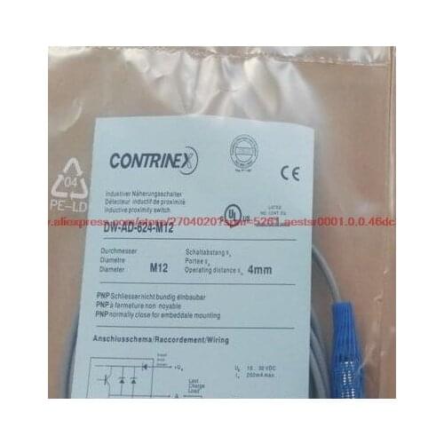 100% NEW DW-AD-624-M12 inductive proximity switch three-wire PNP normally closed sensor