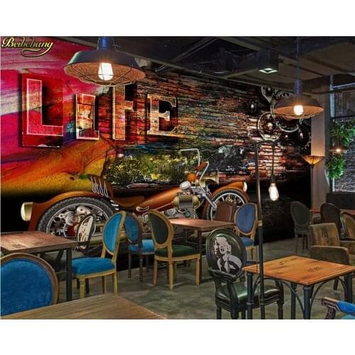 Beibehang Custom photo wallpaper mural racing life retro tooling wall bar restaurant cafe background wall papers home decor