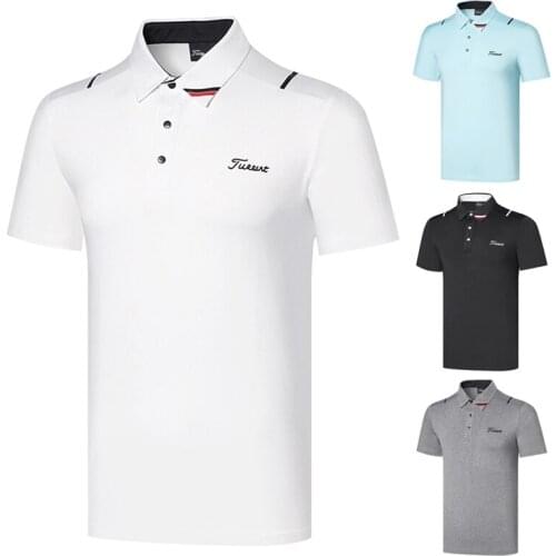 Golf Sports and Leisure Outdoor Breathable and Quick-Drying Wicking Polo Shirt High-Quality Short-Sleeved Tops New Summer