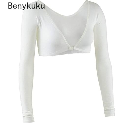 White Black Cropped Shrug Jacket V-neck Cardigan Long Sleeve Bottoming Top Women Clothes Spring Plus Size Cotton Coat Outerwear