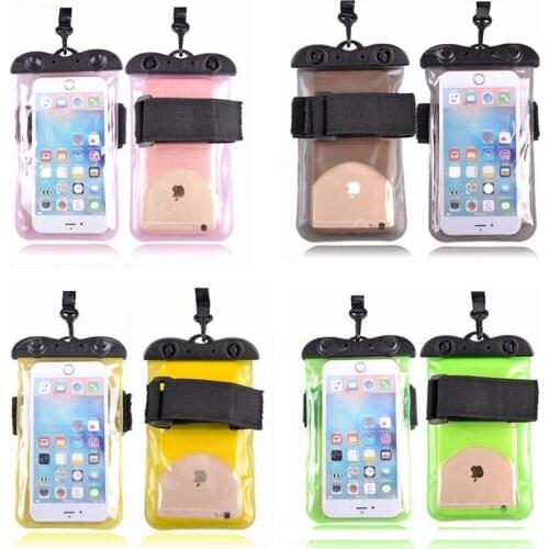 Waterproof Dry Phone Pouch Case Bag Protective Sealed Underwater Cover For All Phones under 6" Size For Iphone and For Samsung