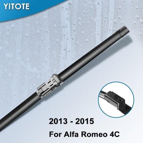 YITOTE Windscreen Wiper Blades for Alfa Romeo 4C Fit Push Button Arm 2013 2014 2015
