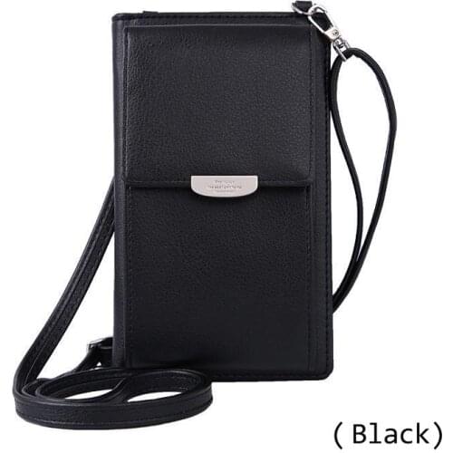 Womens Long Wallets New Bag Fashion Credit Phone Card Holder Wallet Ladies Mobile Multi-card Messenger Banknote Shoulder Strap