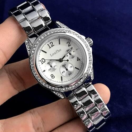 Fashion Brand Womens Watches Gold Silver Stainless Steel Strap Diamond Quartz Watch Holiday Gifts First Choice