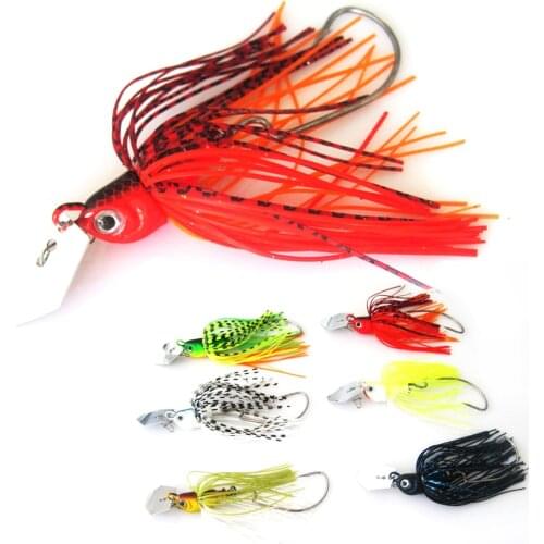 1pc 10g 14g Chatterbait Blade Bait Rubber Skirt Buzzbait Fishing Lure Wobblers Isca Artificial Spinner Beard Carp Fishing Tackle