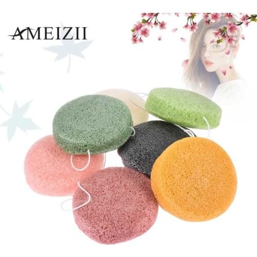 1PC 6 Colors Facial Clean Brush Soft Slicone Blackhead Remover Deep Pore Clean Konjac Sponge Cosmetic Puff Face Cleaning Sponge