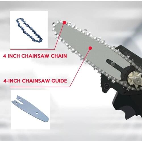 4pcs/set 4/6Inch Chainsaw Guide Bar And Saw Chain Set Fits Electric Chain Saw Wood Cutter Garden Tool