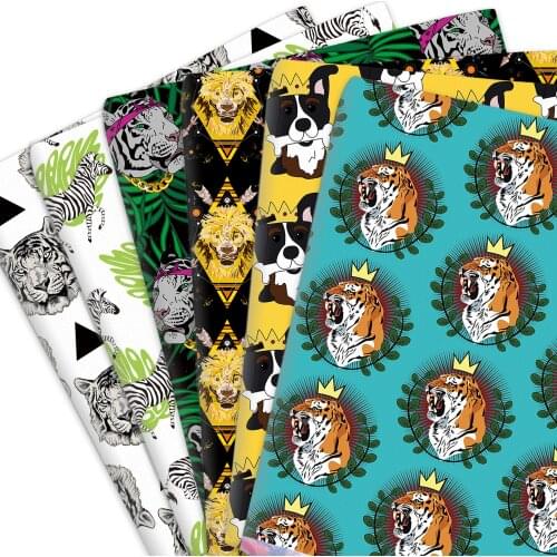 50*145cm Cartoon Animal Polyester Or 100% Cotton Fabric for Tissue Sewing Quilting Fabrics Needlework Material DIY Handmade