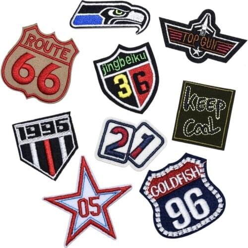 50pcs/lot Fashion Embroidery Patch Letter Number Clothing Decoration Sewing Accessories Craft Diy Applique