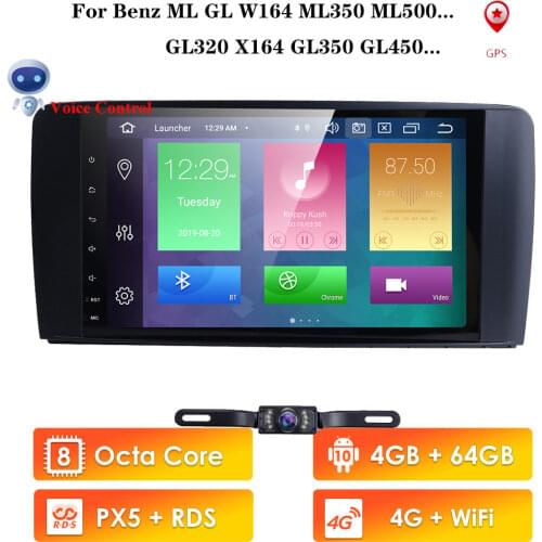 Android 10 4G 64G car GPS For Mercedes Benz ML GL W164 ML350 ML500 GL320 X164 GL350 GL450 radio stereo navigation NO DVD