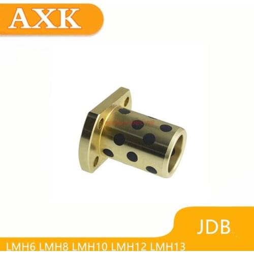 AXK Free Shipping Jdb Solid Embedded Graphite Self-lubricating Oil Bearing Copper Sheath Mfns Lmh6 Lmh8 Lmh10 Lmh12 Lmh13