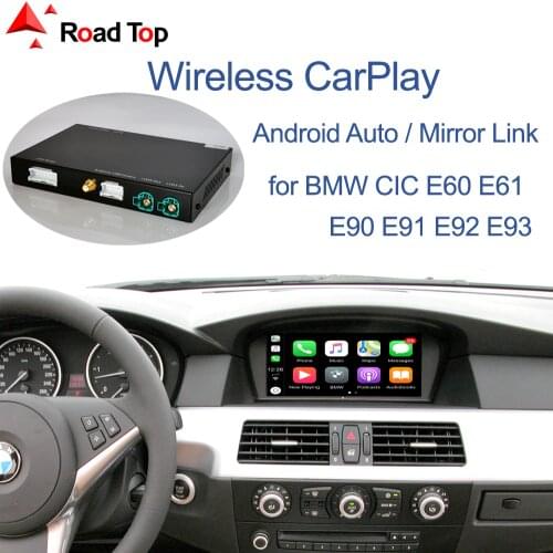 Wireless CarPlay for BMW 3 Series E90 E91 E92 E93 5 Series E60 E61 2008-2013, with Android Auto Mirror Link AirPlay Car Play