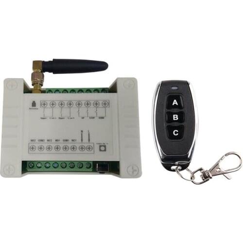 RF DC12v 24v 48v electric door/curtain/shutters motor wireless remote control switch for forward and reverse motors 433mhz