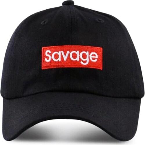 100% Cotton Savage Baseball Cap Embroidery Men Dad Hat Cotton Bone Women Snapback Caps Hip Hop Sun Style Kpop Camouflage Caps