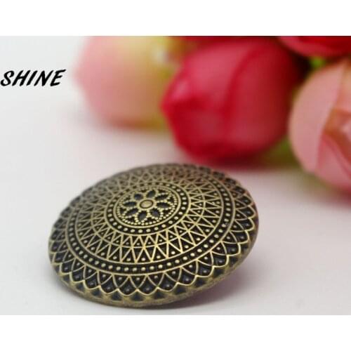 SHINE Metal Sewing Buttons Scrapbooking Round Shank RetroStyle 25mm Dia. Costura Botones Decorate bottoni botoes CB0053