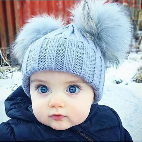 Kids winter baby ear pom pom hat kids beanie girl hats hat toddler hat baby boy hat Acrylic 10 months -6 years