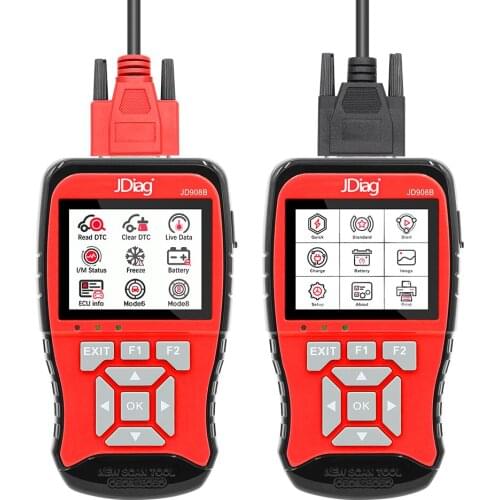 Jdiag JD908B 2in1 Auto Battery Tester 12V + Jdiag OBD2/EOBD Scanner Tool Support Multilanguage