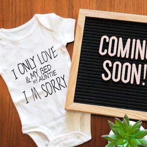 I Only Love My Bed Newborn Unisex Jumpsuit Baby Short Sleeves Rompers Cotton Baby Clothes For Boys Girls Outfits Costume Wear