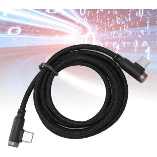 Kuulaa Type‑C to Type‑C 60W PD Quick Charging Wire 3A L‑Shaped Double‑Elbow Braided Wire