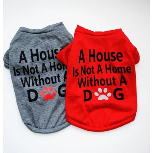 Summer Dog Vest Letter Print Dog Clothes Vests Puppy T-Shirt Coat Accessories 100% Cotton Dog Vests Pet Clothes for Dogs Cats