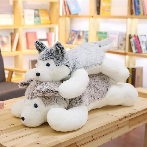 Miaoowa 1pc 60cm Cute Husky Dog Plush Toy Stuffed Kids Doll Kawaii Animal Gift Soft Sofa Pillow Creative Birthday Gift fot Girls